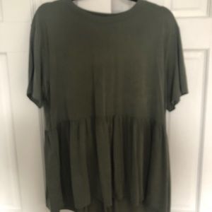 Olive Green Basic Top